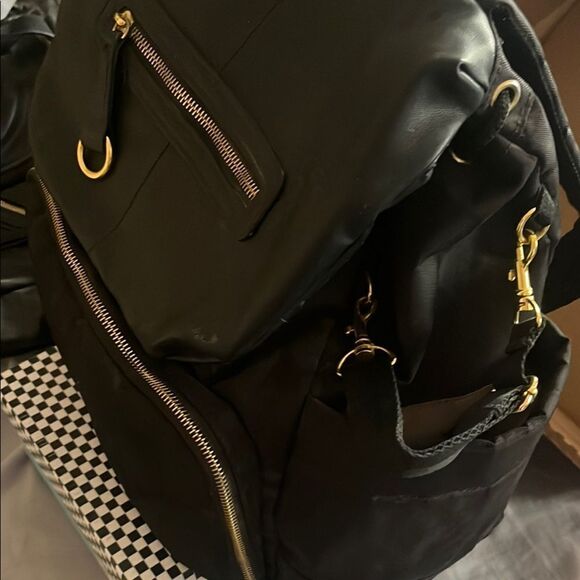 Skip Hop Professional Black Backpack (Diaper bag) with Gold Accents - Picture 3 of 9